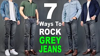 7 Ways To ROCK Grey Jeans | Men’s Outfit Ideas