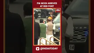 PM Modi Arrives At Red Fort For Independence Day Celebrations #independenceday