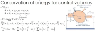 Thermodynamics Lecture 12: Control Volume Energy Balance