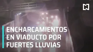 Lluvia provoca encharcamientos en Viaducto, CDMX - Las Noticias