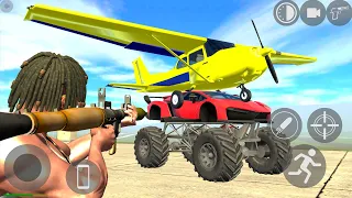 Monster Truck Flying Airplane and Pulsar R200 Motorbike Big City Simulator - Android Gameplay.