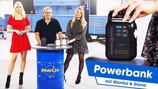 Monika und Diana präsentieren die beliebteste Kurbel-Powerbank im September 2022 bei PEARL TV