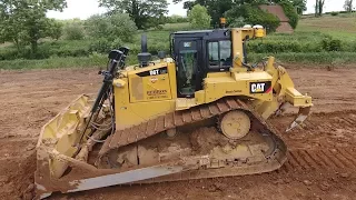 Caterpillar D6T LGP  Bulldozer working