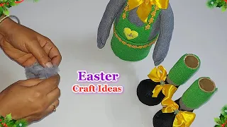 DIY Budget Friendly Easter Bunny making idea from waste Plastic Bottle | DIY Easter craft idea 🐰29