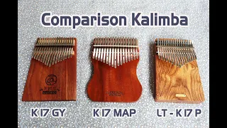 Comparison Kalimba Gecko K17 GY - Gecko K17 MAP - Lingting LT - K17P
