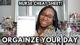 How I Stay Organized As a BEDSIDE nurse| My CHEAT sheet- Nurse BRAIN !