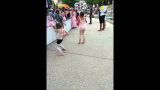 Little ballerinas cut loose