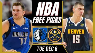 Free NBA Picks Today | NUGGETS vs MAVERICKS (12/6/22) NBA Best Bets & NBA Player Props
