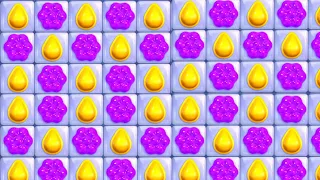 Candy Crush Saga Yellow + Purple Color Candy Combo