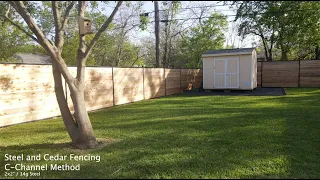 Unique Method of Using Stainless Steel C-Channels in the Construction of a Steel & Cedar Fence