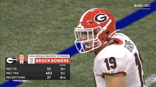 Brock Bowers (Georgia TE #19) Vs. Alabama 2021