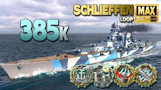 Battleship Schlieffen: Huge game on map Loop - World of Warships