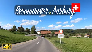 Switzerland 4K 🇨🇭 Driving from Beromünster to Aarburg