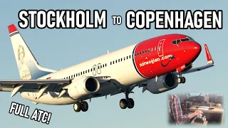 ✈️👨‍✈️ VATSIM Full Flight: Stockholm to Copenhagen! | 737 Flight Example + ATC Subtitles | MSFS