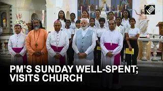 PM Modi visits Sacred Heart Cathedral in Delhi on Easter Sunday