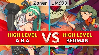 GGST ▰ Zoner | Kshuewhatdamoo (A.B.A) vs JM999 (Bedman). High Level Gameplay