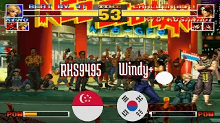 FT10 @kof95: RKS9495 (SG) vs Windy+ (KR) [King of Fighters 95 Fightcade] Jul 18