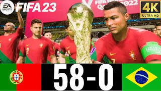 FIFA 23 - PORTUGAL 58-0 BRAZIL  ! FIFA  WORLD CUP FINAL 2022 QATAR ! RONALDO VS NEYMAR!