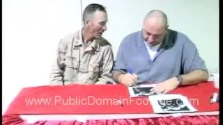 James Gandolfini visits troops in Baghdad Iraq and signs autographs November 2004
