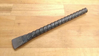 Blacksmithing: A Cold and Hot Cut Chisel Forged from Rebar