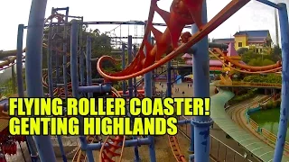 Flying Roller Coaster Front Seat POV Zamperla Volare Genting Highlands Malaysia