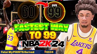 THIS IS THE BEST 99 OVERALL METHOD in NBA 2K24! 80k+ XP PER GAME