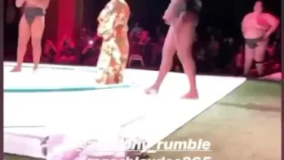 Anthony Johnson and Curtis Blaydes sumo wrestling