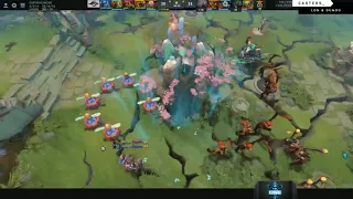 Epic casting of Secret vs Fnatic (echo slamma jamma-New chat wheel)