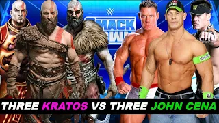 Can 3 Different Kratos Defeat 3 Different John Cena WWE 2K22