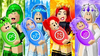 ROBLOX Brookhaven 🏡RP: Four Elements Family: Water, Fire, Earth and Air! | Gwen Gaming Roblox