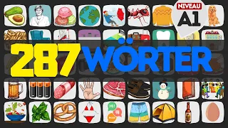 #166 | 287 Wörter A1 | Wortschatz Deutsch | die wichtigsten Wörter auf Deutsch | German vocabulary