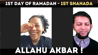 1st Day of Ramadan - 1st Shahada - Catholic Lady Converts to Islam