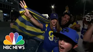 Rams Fans In LA React To Super Bowl LVI Win