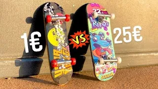 1€ vs 25€ FINGERBOARD!