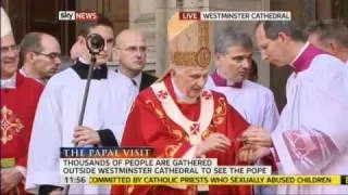 POPE outside Westminster Cathedral 2010