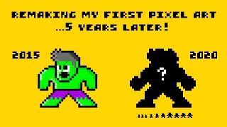 Remaking the FIRST pixel art I ever made (...5 years later!) #pixels