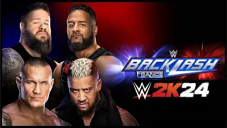 WWE2K24 | Randy Orton & Kevin Owens VS Bloodline | Backlash France | Full Fight . #wwe2k24 #wwe