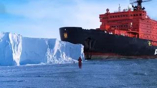 World Largest Ice Breaking Ships - Gets Stuck In Ice