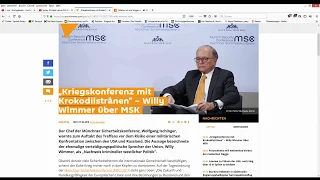 Willy Wimmer über Münchner Sicherheitskonferenz  „Kriegskonferenz mit Krokodilstränen“