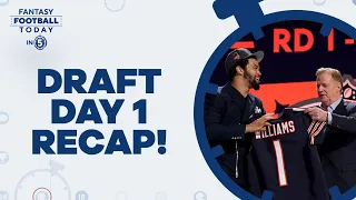 Day 1 2024 NFL Draft Recap: Jayden vs Caleb, Ranking Harrison & More! (Fantasy Football Today in 5)