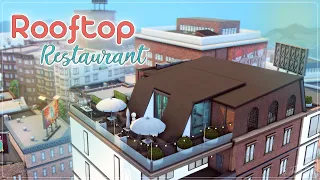 Ресторан на крыше🌆🥘│Строительство│Rooftop Restaurant│SpeedBuild│NO CC [The Sims 4]