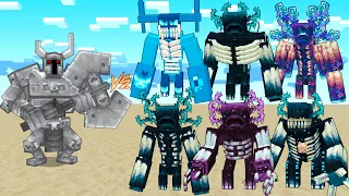 Ferrous Wroughtnaut Vs All Warden Evolution / Minecraft Mob Battle