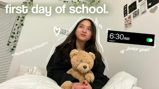 GRWM for the first day of JUNIOR YEAR in boarding school (vlog) 💋🤍