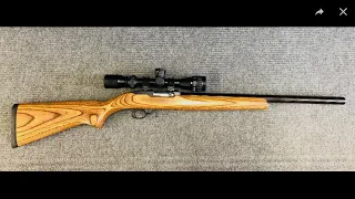 Ruger 10/22 Target model from circa 2003 range time, sighting in- BSA Sweet 22 scope, CCOP bipod