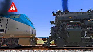 Santa Fe 3751 Assists a Burning Amtrak Train!