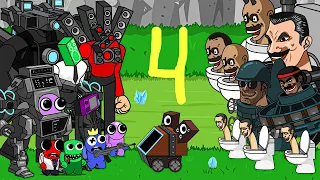 AMONG US (Rainbow Friends) VS Skibidi Toilet 4!  ANIMATION