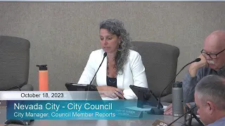 Nevada City - City Council Meeting October 18, 2023