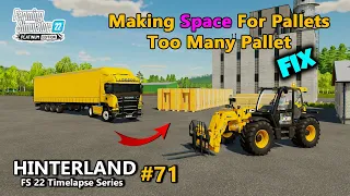 Making Space For Sawmill Pallets, Silage Baling, Too Many Pallet Fix - Hinterland - Ep.71 FS22 Serie