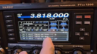 A walk through on the settings menu of ftdx1200 yaesu ham radio