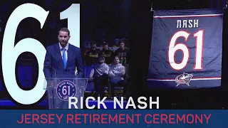 Rick Nash Jersey Retirement Ceremony by the Columbus Blue Jackets in Nationwide Arena